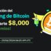 Pancarta promocional del evento de celebracion del halving de bitcoin por BitMart.