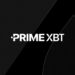 Logo de PrimeXBT en fondo negro.