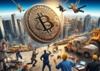 Cae el precio de bitcoin en este 1 de mayo - Imagen generada mediante Dall-E, de OpenAI.