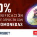 Pancarta promocional del bono de deposito de Marsbet casino.