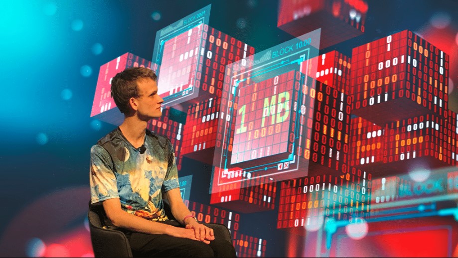 Vitalik Buterin observando bloques de información