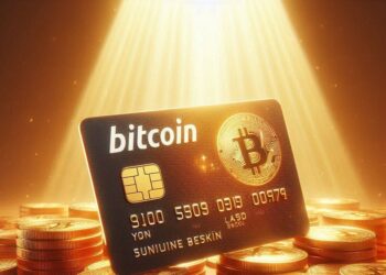 Tarjeta de crédito de bitcoin.