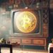 Una TV pasando un programa sobre Bitcoin. Fuente: