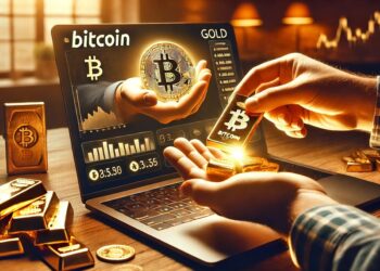 El oro se está negociando como un activo refugio, mientras que bitcoin se está negociando como un activo de riesgo. Fuente: imagen generada por CriptoNoticias mediante Dall-E, de OpenAI.