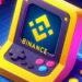 Logo de binance en forma de juego retro