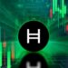 El anuncio de la solicitud para lanzar un ETF de hedera tuvo un impacto inmediato en el mercado. Fuente: Composición por CriptoNoticias. coinmarketcap.com ; Guido Amrein / stock.adobe.com.