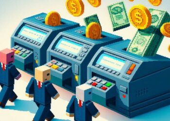 transacciones bancarias revirtiéndose, estilo minecraft