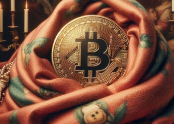 un bitcoin envuelto en una manta, estilo barroco