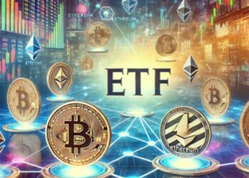 9 empresas han realizado en total 16 solicitudes para emitir sus propios ETF este año. Fuente: Dall-E.
