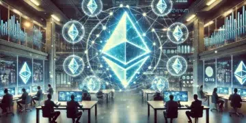 Ethereum Foundation deposita ETH en protocolos DeFi. Fuente: IA Microsoft Designer.