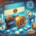 Argentina se consolida como líder en la adopción de criptomonedas en Latinoamérica, con un 19% de su población utilizando criptoactivos. Fuente: ChatGPT.
