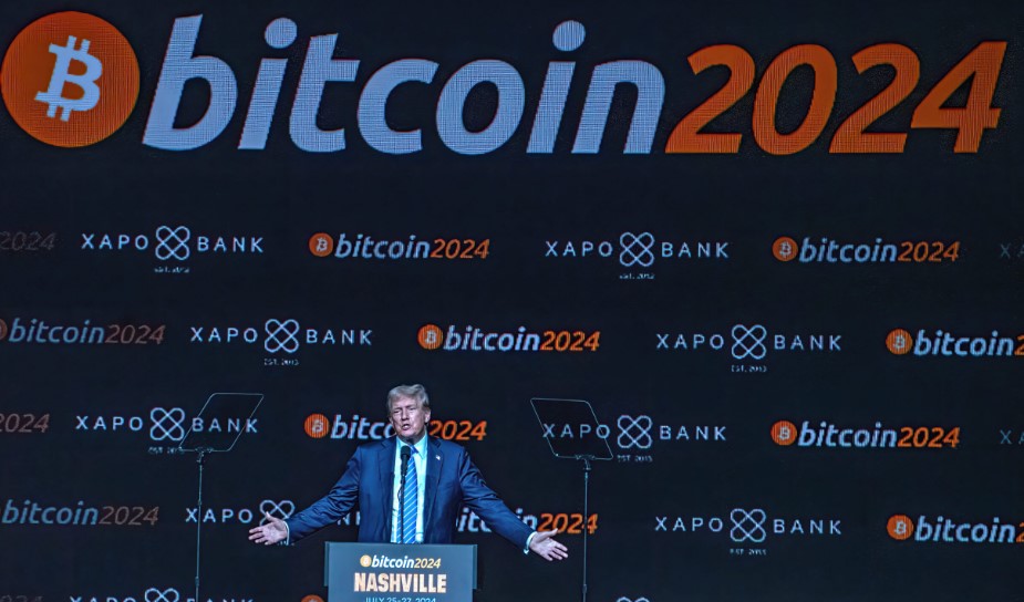 Donald Trump en un evento en Nashville sobre Bitcoin en 2024