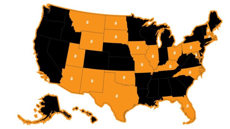20 estados de EE. UU. quieren sus propias reservas de bitcoin. Fuente: Bitcoinlaws.io.