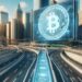 una autopista de bitcoin vacia, estilo newyorkino
