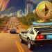 una cadena de bloques de Ethereum viajando hacia atras en el tiempo, estilo Brazil de Terry Gilliam