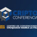 Imagen promocional de Criptoconferencia Bolivia 2025, 6ta edición. Sobre fondo azul con íconos flotantes de Bitcoin