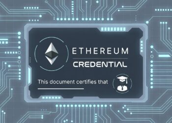 Una credencial digital emitida en la red Ethereum.