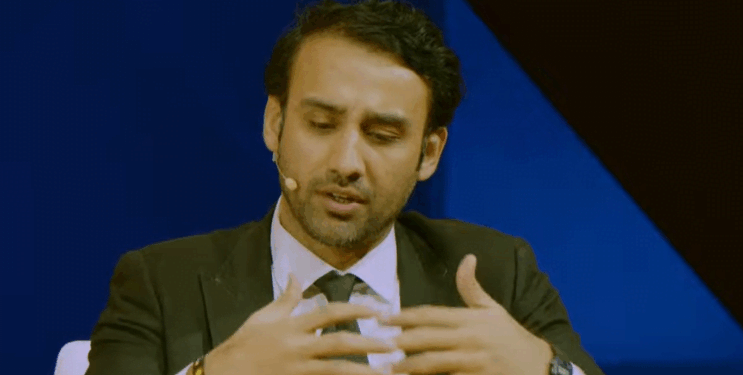 Bilal Bin Saqib, del gobierno de Pakistán durante su intervención en el evento Bitcoin Mena.