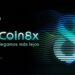 Promoción de la campaña “Go Coin8x” de CoinEx con un número 8 de aspecto moderno del lado derecho sobre fondo negro.