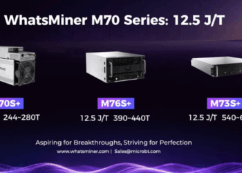 Tres equipos ASIC para minar Bitcoin de la nueva línea de MicroBT.