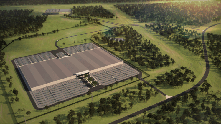 Imagen que ilustra un centro de datos de IA.