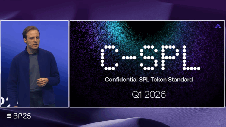 El cofundador y CEO de Arcium presentando el estándar C-SPL para la red Solana.