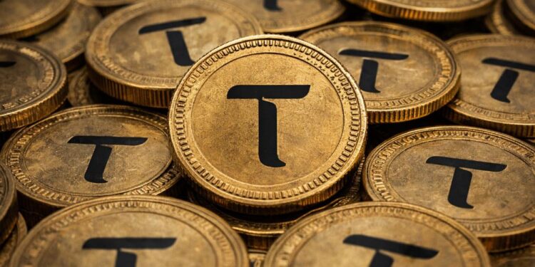 Amontonadas monedas físicas de bittensor.